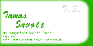 tamas savolt business card